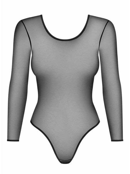 Czarne prześwitujące sex body erotyczne B124 L/XL - 5