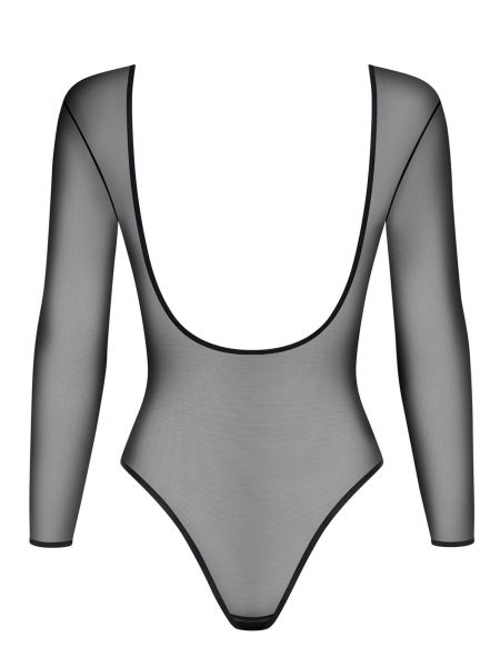 Czarne prześwitujące sex body erotyczne B124 L/XL - 6