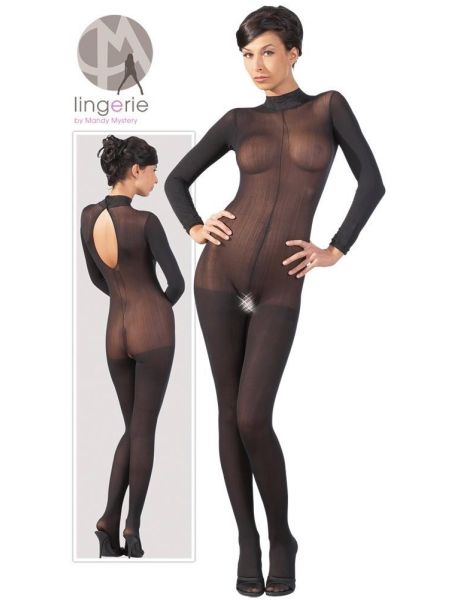 Catsuit bodystocking siateczka otwarty krok M/L - 16