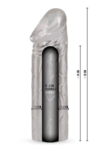 Nakładka przedłużająca na penisa naturalna +5cm - 5