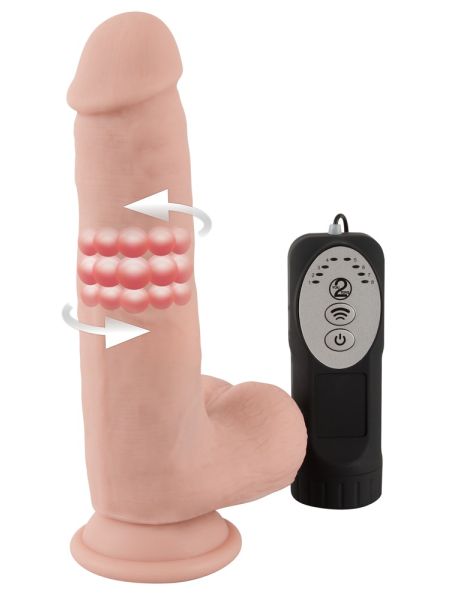 Penis realistyczny z jądrami rotacja 8trybów 21cm - 4