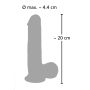 Penis realistyczny z jądrami rotacja 8trybów 21cm - 17