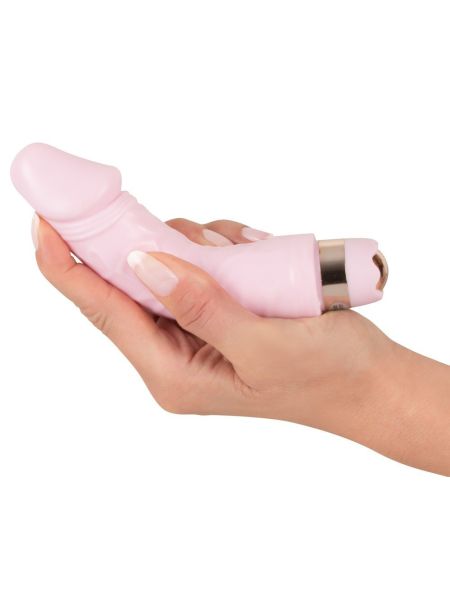 Realistyczny podręczny wibrator członek penis 16cm - 5