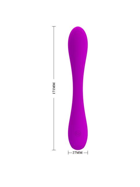 Wyginany zginany wibrator podwójny masażer 17cm fioletowy - 3