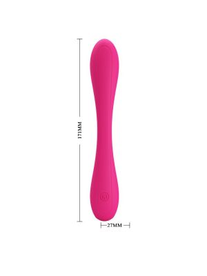 Wyginany zginany wibrator podwójny masażer 17cm różowy - image 2