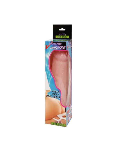 Realistyczny elastyczny wibrator jak penis 23cm - 6