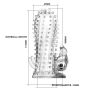 Rozciągliwa stymulująca nakładka na penisa wibruje - 8