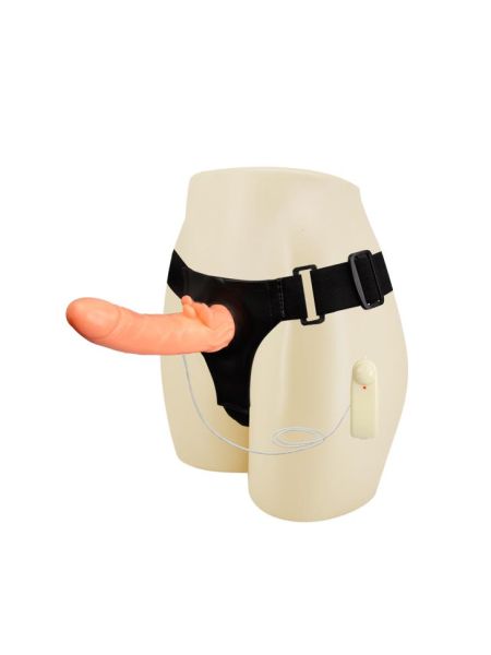 Penis realistyczny strap-on wibracja rotacja 20cm - 2