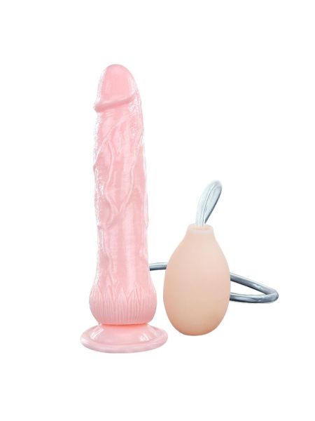 Penis realistyczny dildo tryskające przyssawka 19cm