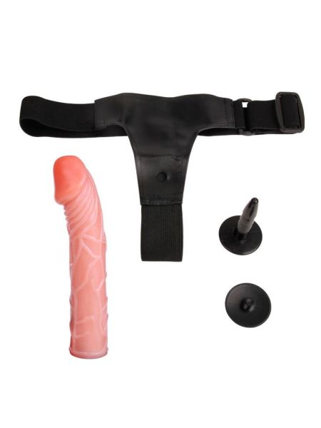 Realistyczne dildo penis członek do strap-on 19cm - 4