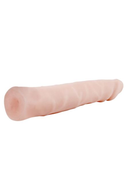 Duże realistyczne dildo z cyberskóry wyginane 24cm - 2