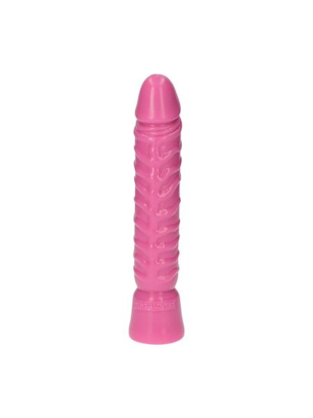 Różowy realistyczny penis w spiralne żyły 10,5cm - 2