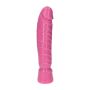 Różowy realistyczny penis w spiralne żyły 10,5cm - 5