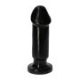 Czarne małe gumowe dildo gładkie z przyssawką 13cm - 2