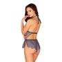 Erotyczne sex body koronka Obsessive Flowlace S/M - 3