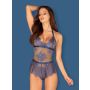 Erotyczne sex body koronka Obsessive Flowlace S/M - 4