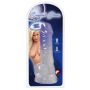 Dildo transparentny penis żylasty z przyssawką 19,5 cm - 3