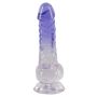 Dildo transparentny penis żylasty z przyssawką 19,5 cm - 16