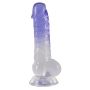 Dildo transparentny penis żylasty z przyssawką 19,5 cm - 6