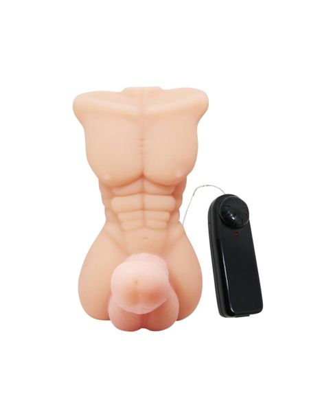 Wibrujące dildo męski tors penis członek 13cm - 4