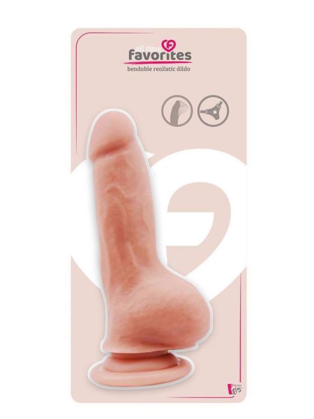 ALL TIME FAVORITES BENDABLE DILDO FLESH - 2