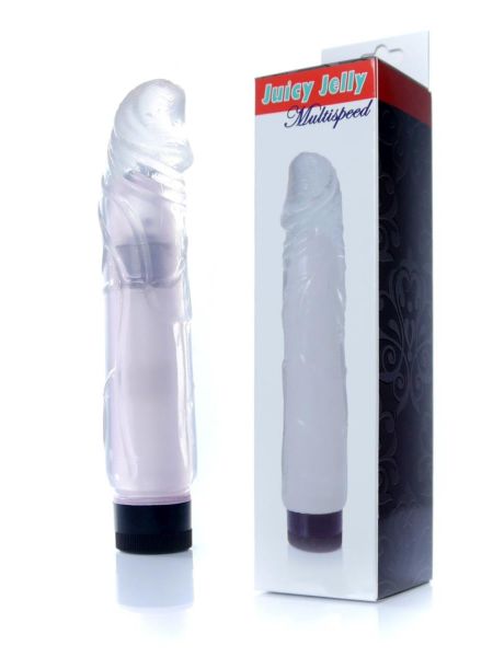 Wibrator realistyczny jak penis naturalny 22cm przezroczysty