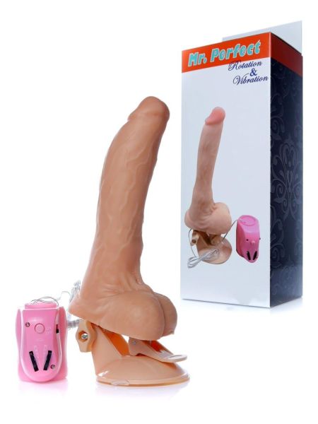 Dildo penis na przyssawce obroty rotacja 24cm