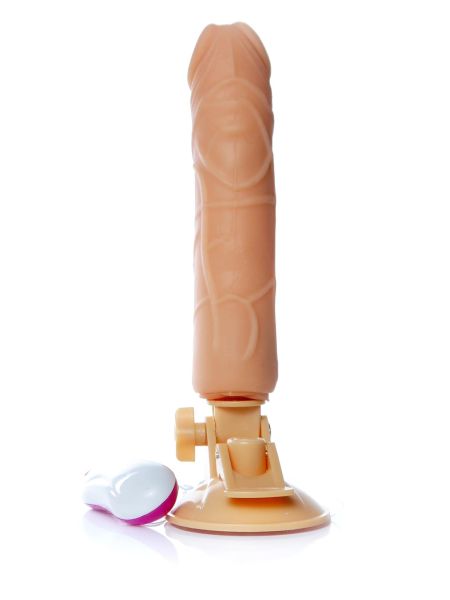 Dildo z przyssawką pilotem penis realistyczny 24cm - 5