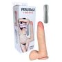 Dildo penis z rotacją i przyssawką jądrami 23cm - 2