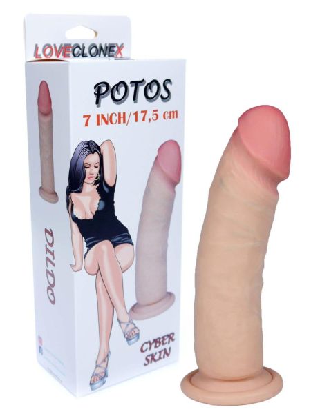 Penis dildo realistyczne przyssawka cyberskóra 20cm