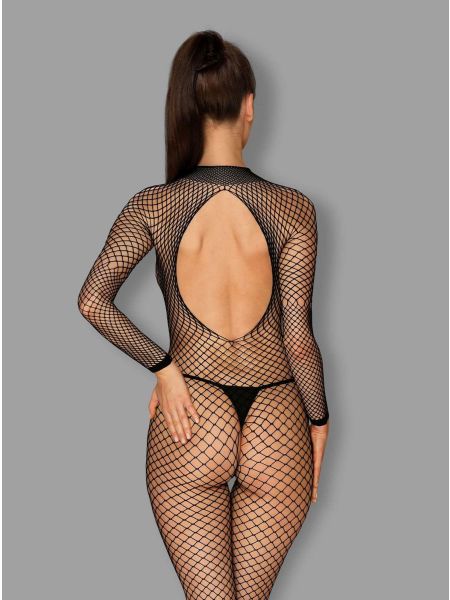 Bodystocking wycięte w kroku siateczka N121 S/M/L - 4