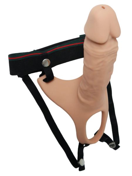 Proteza strap-on pusta przedłużająca penisa 24cm