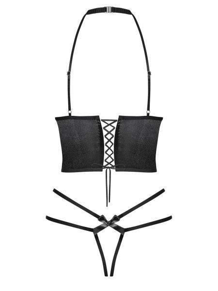 Sex komplet półgorset stringi choker Delishya S/M - 6