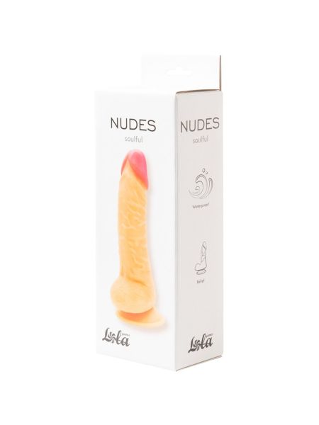 Dildo gruby realistyczny żylasty miękki penis 13,5 cm - 3