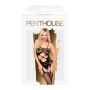 Bodystocking top pończochy otwarte krocze sex XL czarne - 3