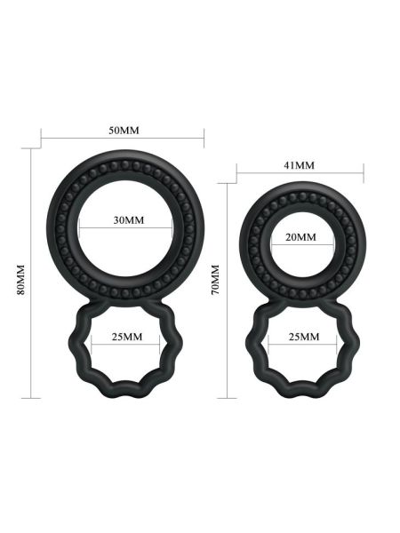 Zestaw 2 pierścienie erekcyjne na penisa i jądra - 6