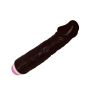 Realistyczny czarny penis wibrator naturalny 23cm - 5