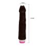 Realistyczny czarny penis wibrator naturalny 23cm - 6