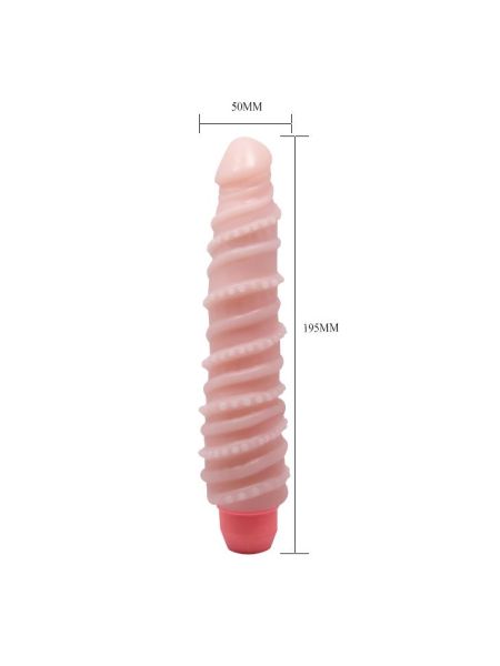 Wibrator zginany z kręgosłupem spiralny sex 19cm - 6