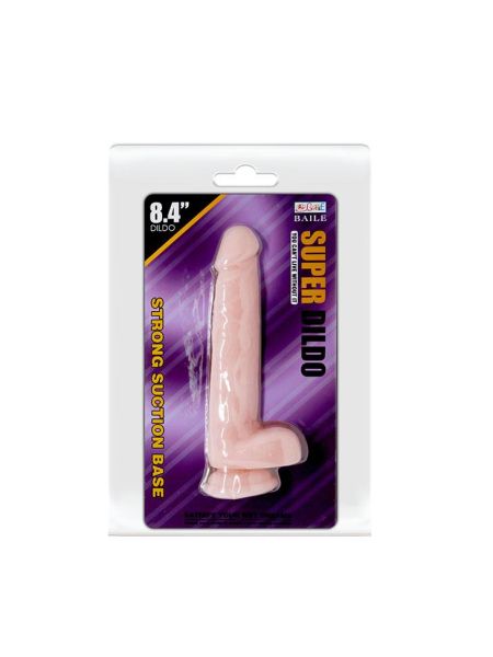 Dildo realistyczne penis z jądrami przyssawką 21cm