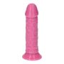 Realistyczne żylaste różowe dildo z przyssawką 13,5 cm - 5