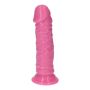 Realistyczne żylaste różowe dildo z przyssawką 13,5 cm - 6