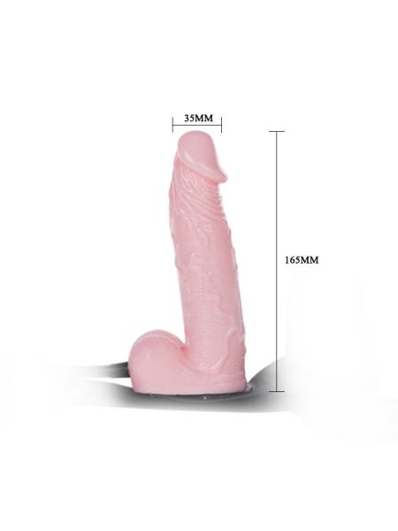 Penis członek dildo z pasem strap-on dmuchane 16cm - 5