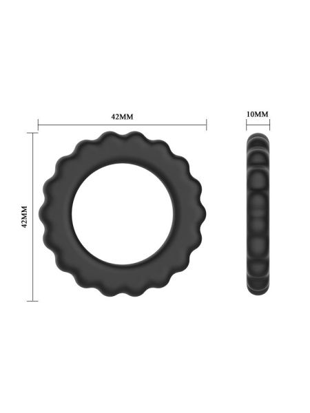 Erekcyjny pierścień na penisa jądra silikonowy - 4