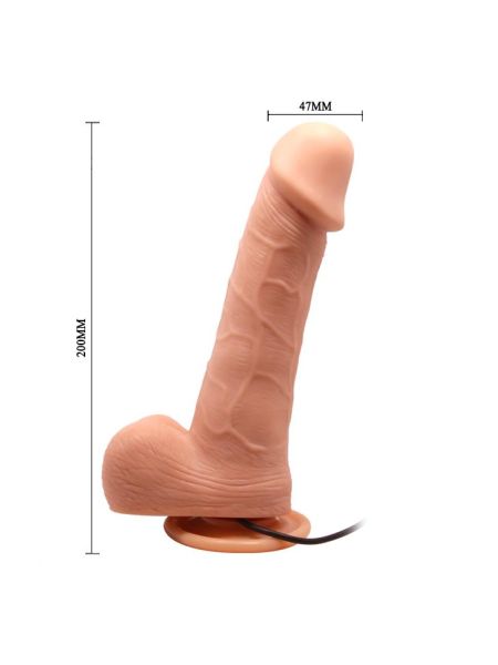 Mocne realistyczne dildo z przyssawką wibracje rotacja - 8