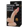 Dildo penis z przyssawką regulowane wibracje i rotacja - 3