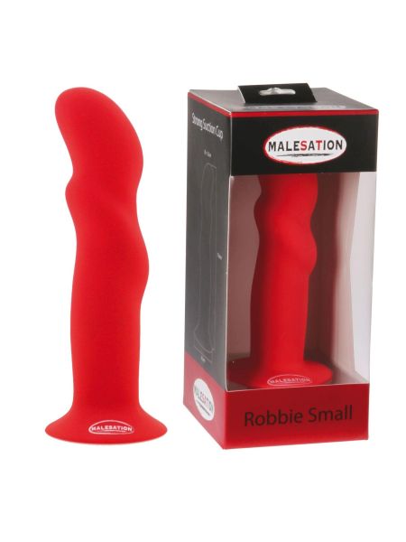 Gładkie czerwone ogniste dildo z przyssawką 13,6cm