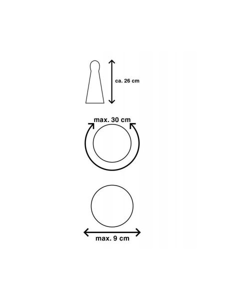 Korek analny stożek bardzo duży plug zatyczka 26cm - 3