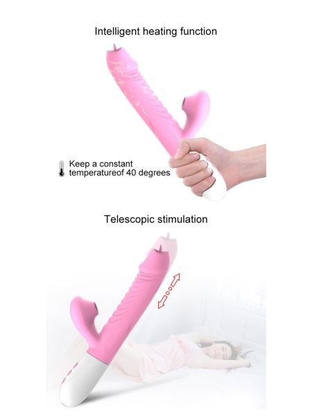 Wibrator króliczek posuw masażer bezdotykowy 23cm - 14