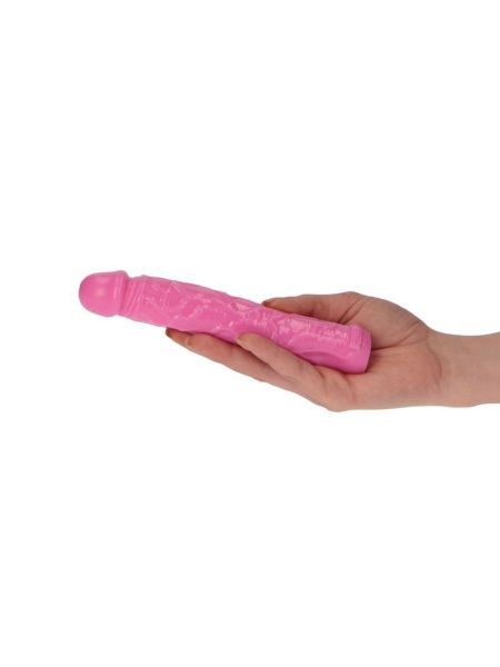 Różowe dildo żylaste wodoodporne gumowe 16,5 cm - 6